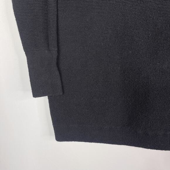 Free People XSmall Black Ottoman Slouchy Tunic Sweater Pullover Cotton Oversized - Picture 6 of 12